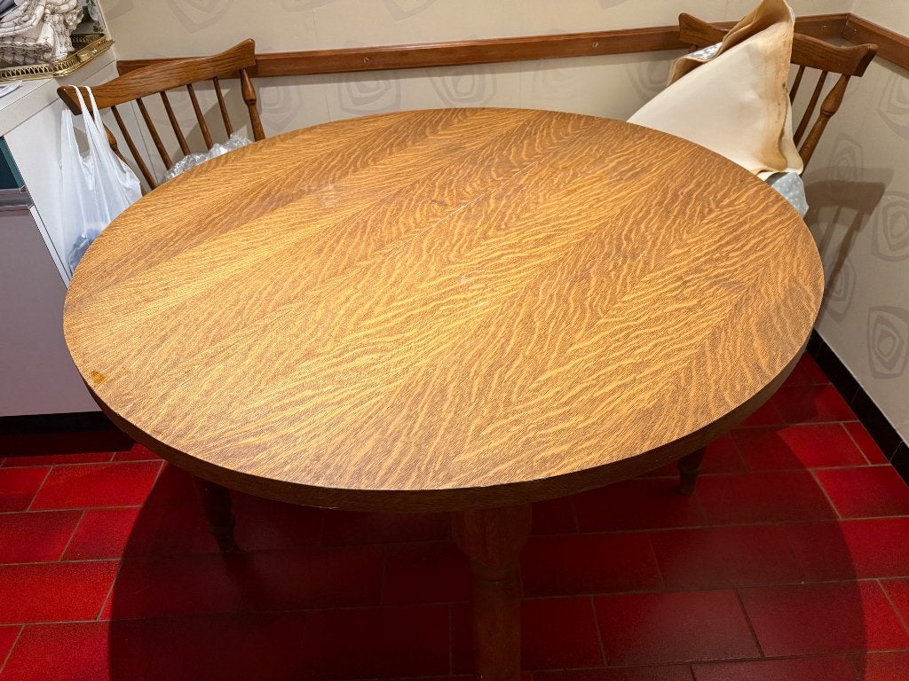Table de cuisine ronde, Maison & Meubles, Cinq personnes ou plus, Klassiek, Rond, Comme neuf