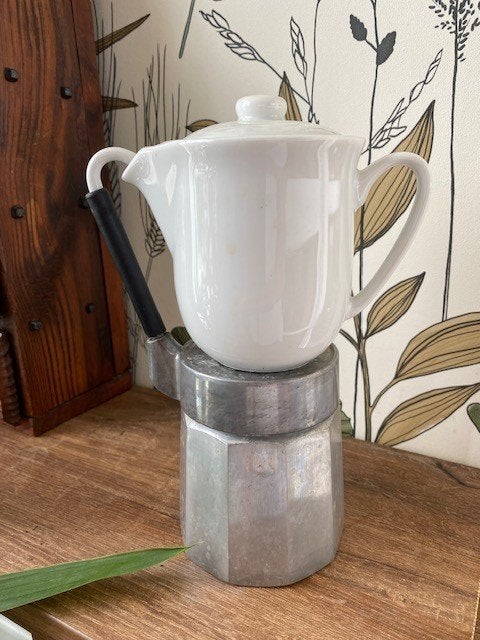 Cafetière Mulino Bianco Vintage - Moka Céramique Blanche, Enlèvement, Utilisé