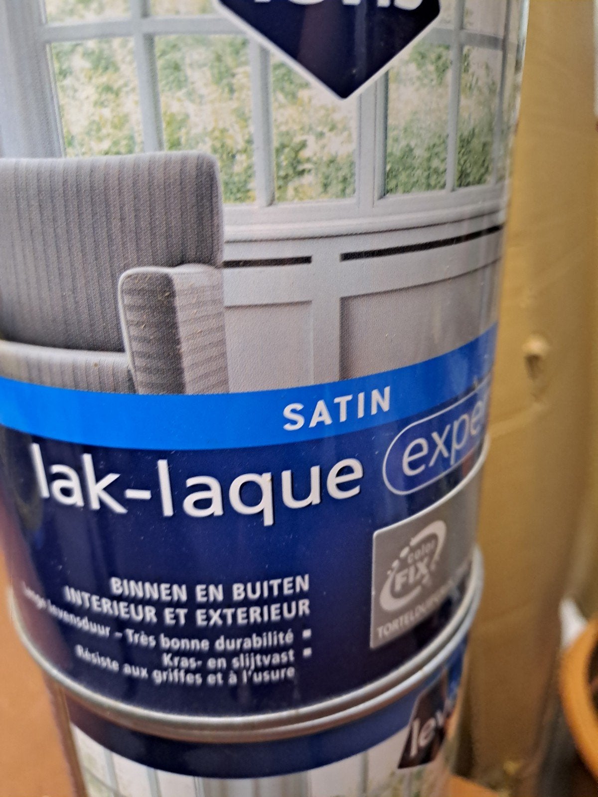 3x 1liter lakverf Levis, tortelduifgrijs, Doe-het-zelf en Bouw, Ophalen