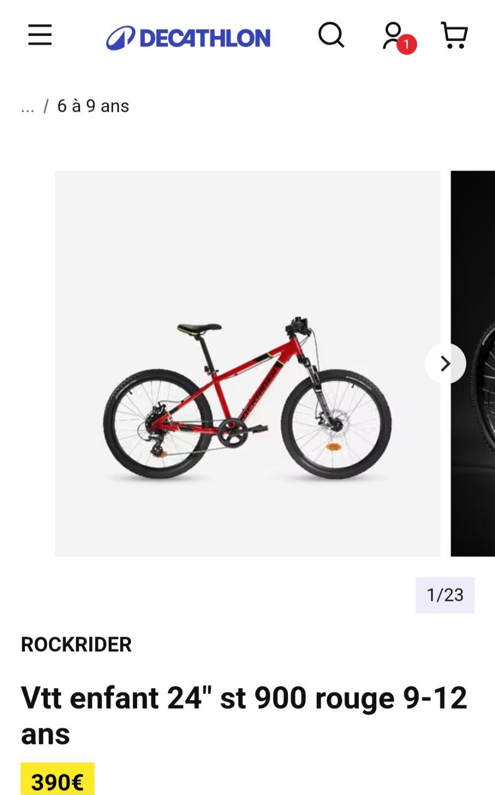 vélo rockrider st900 24p excellent état, VTT semi-rigide, Enlèvement, Comme neuf, Frein à disque