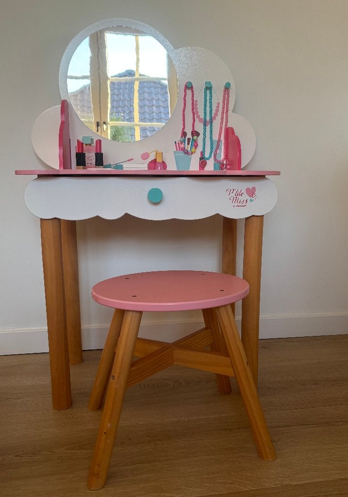 houten kinder schminktafel van het merk Janod, Ophalen, Zo goed als nieuw, Meubelstuk of Keukentje