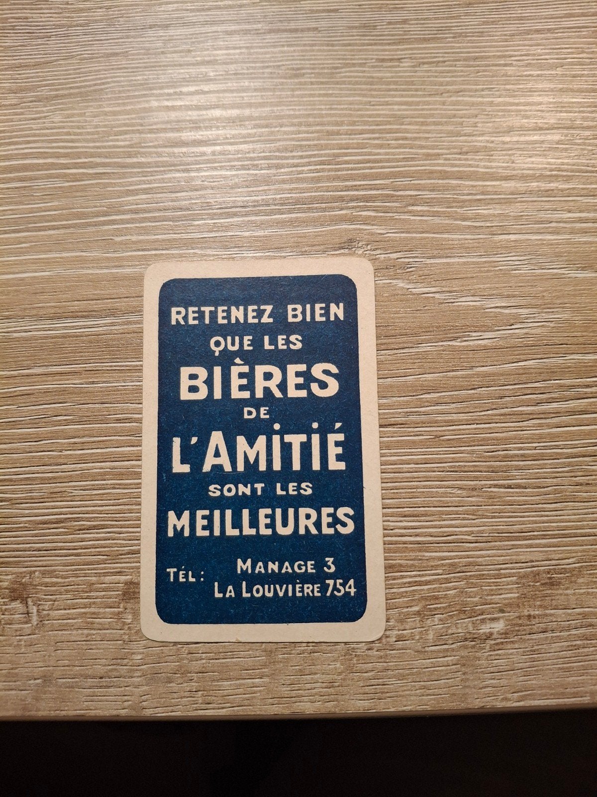 Oude speelkaart bieres l'amitie, Verzamelen, Ophalen of Verzenden