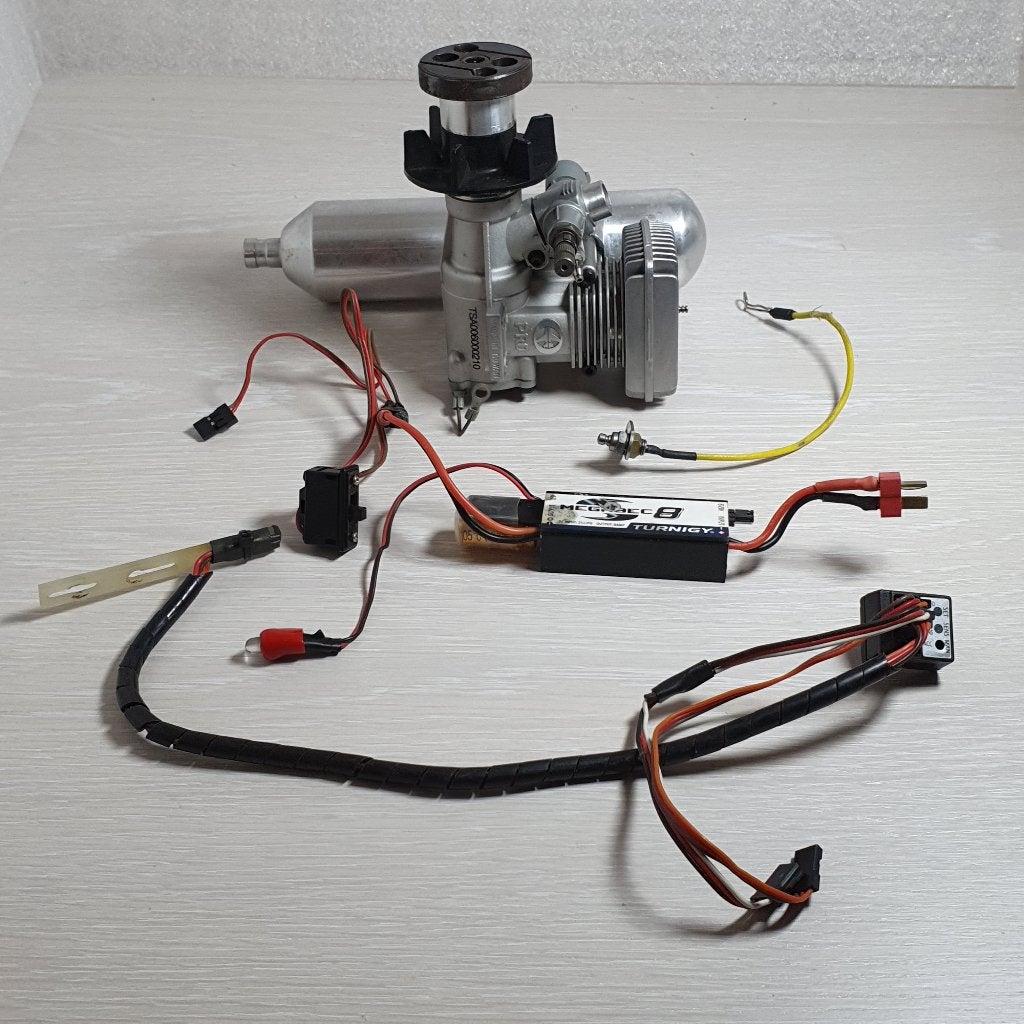Thunder Tiger Pro-50H Nitro Motor + Governor & Megabec 8, Ophalen of Verzenden, Nitro