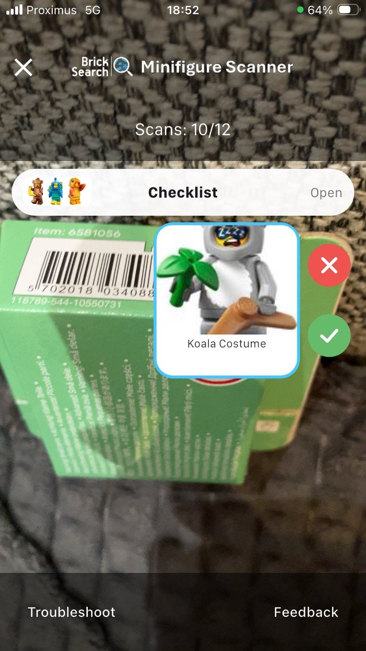 Lego minifiguur koala costume serie 28, Ophalen of Verzenden, Nieuw