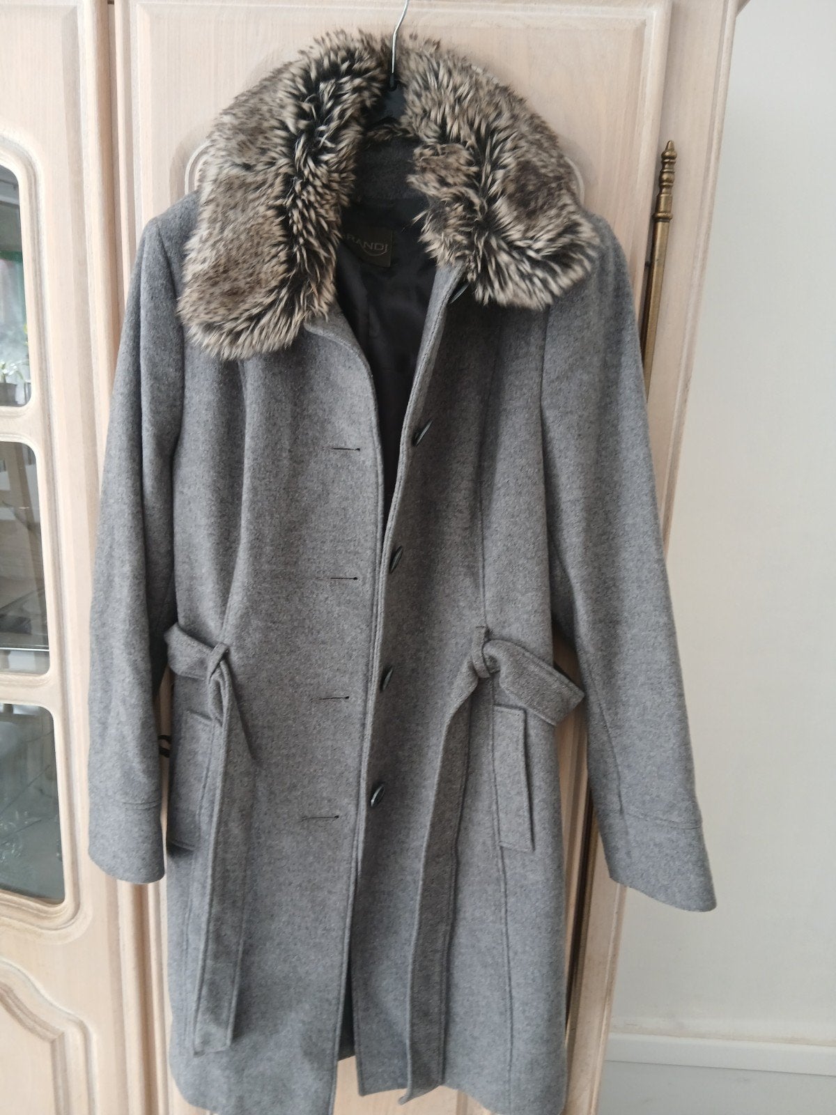 Manteau femme, Gris, Enlèvement ou Envoi, Sarandi, Taille 42/44 (L)