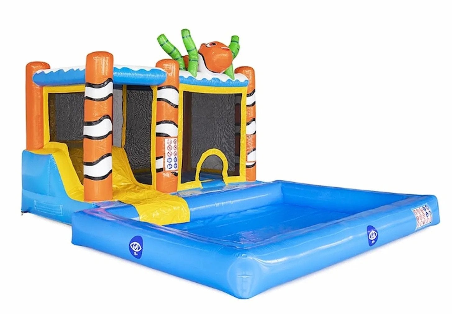 Nemo met water springkasteel, Ophalen, Zo goed als nieuw