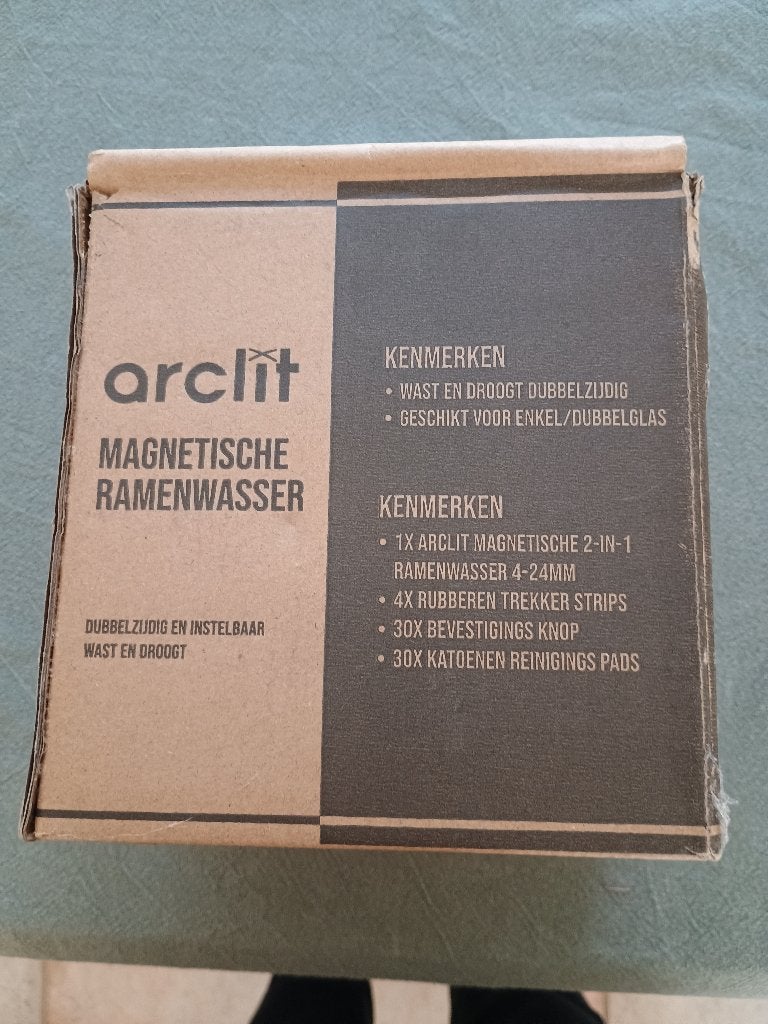 Magnetische ramenwasser Arclit. Als nieuw., Huis en Inrichting, Schoonmaakartikelen, Ophalen, Raamwisser of Trekker