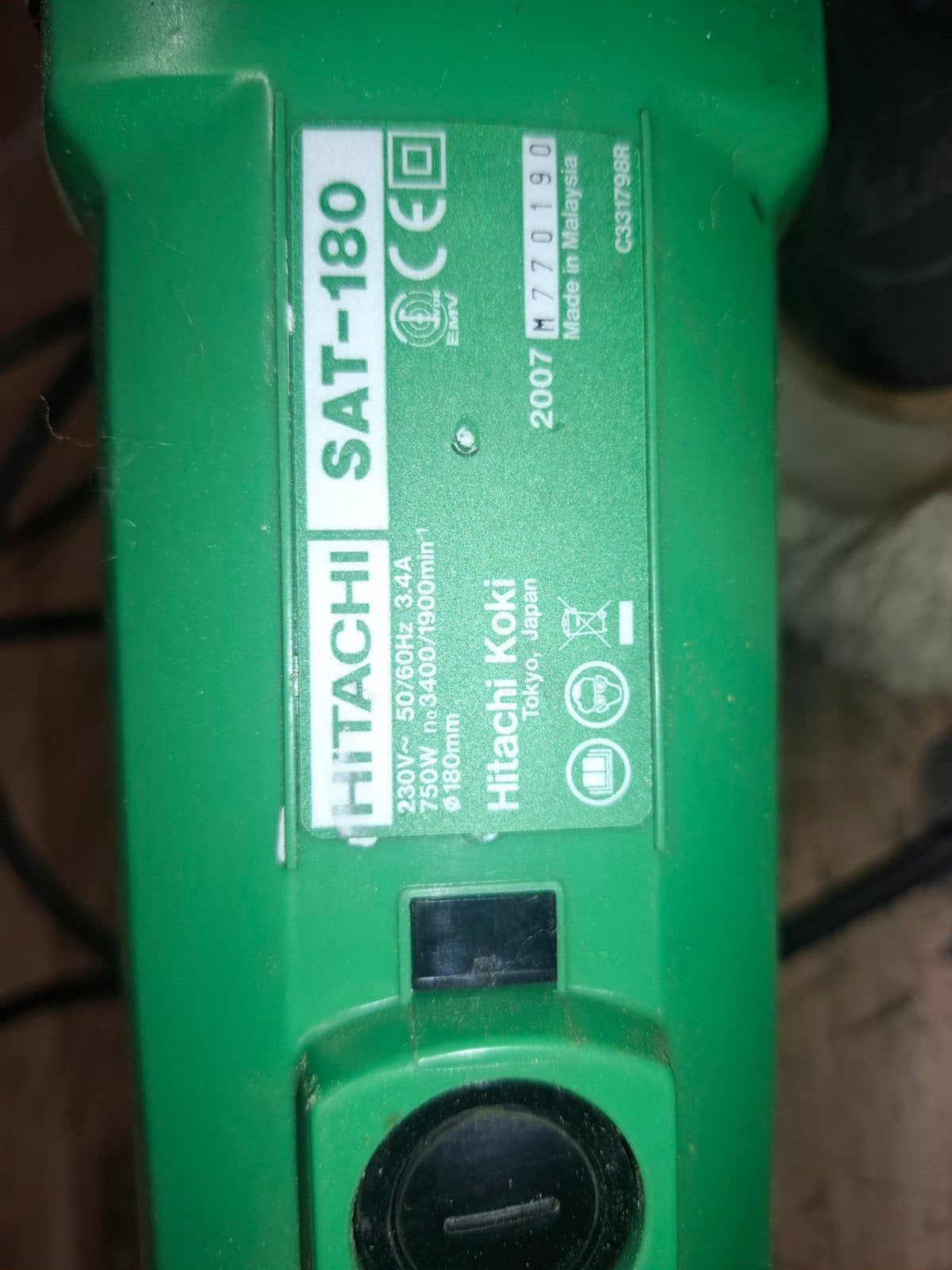 Boenmachine Hitachi, Ophalen
