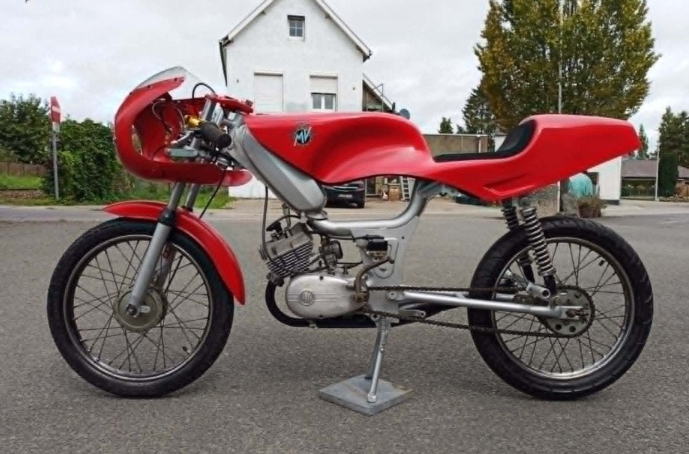 Oldtimer Brommer Cafe-Racer 50cc (MV-look), Ophalen of Verzenden, Klasse B (45 km/u), 2 versnellingen, 48 cc