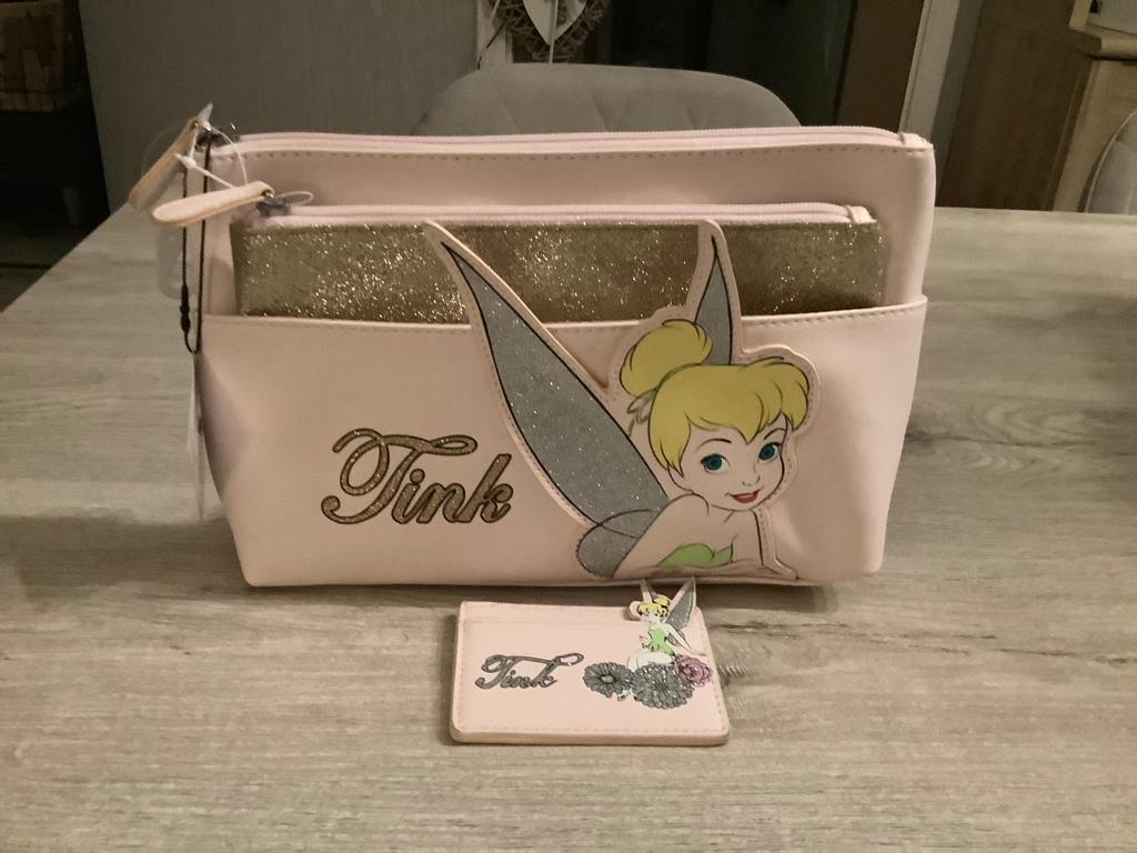 Disney Tinkerbell trio toilet tas (Nieuw), Ophalen of Verzenden, Nieuw, Roze, Meisje