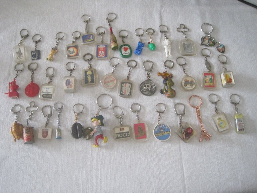 lot vintage sleutelhangers 1960, Verzamelen, Sleutelhangers, Ophalen of Verzenden, Gebruikt, Merk
