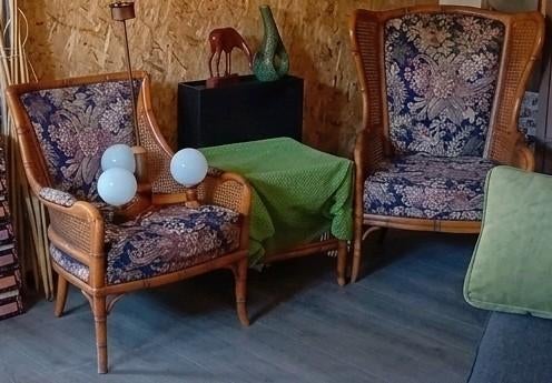 2 fauteuils van rotan, Huis en Inrichting, Fauteuils, Ophalen