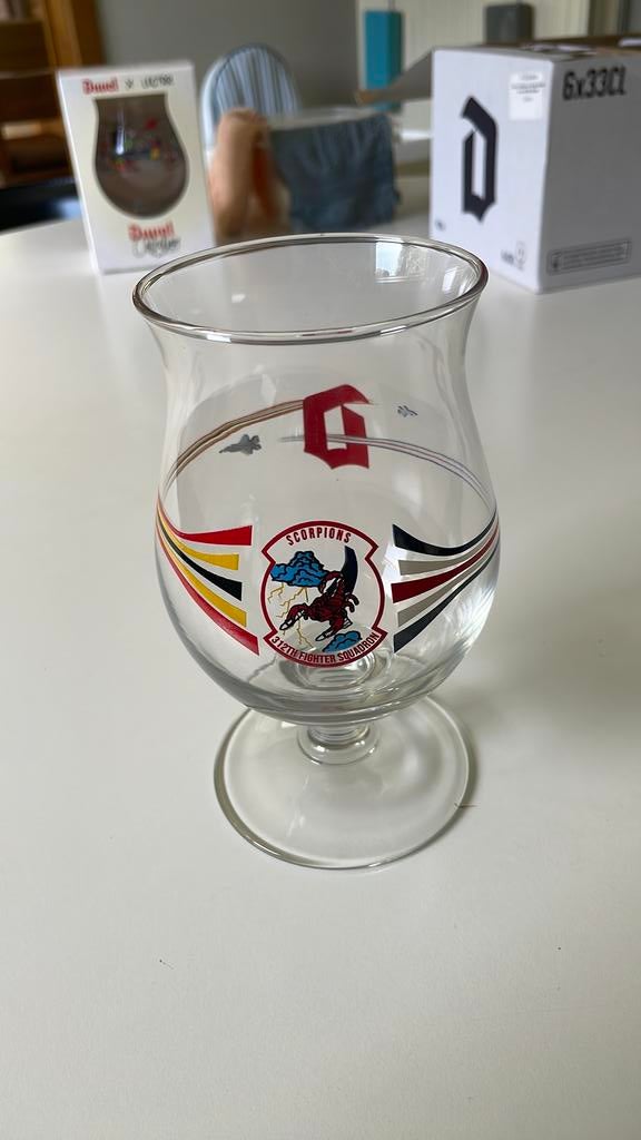 Duvel glas Scorpions fighter squadron, Collections, Enlèvement ou Envoi, Comme neuf, Duvel