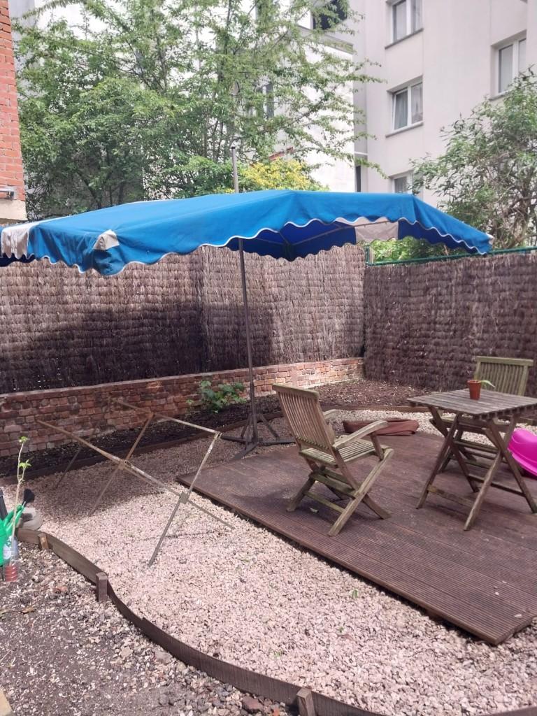 Parasols et tréteaux pour marché, Tuin en Terras, Parasols, Gebruikt, Stokparasol, Meer dan 4 meter, Ophalen