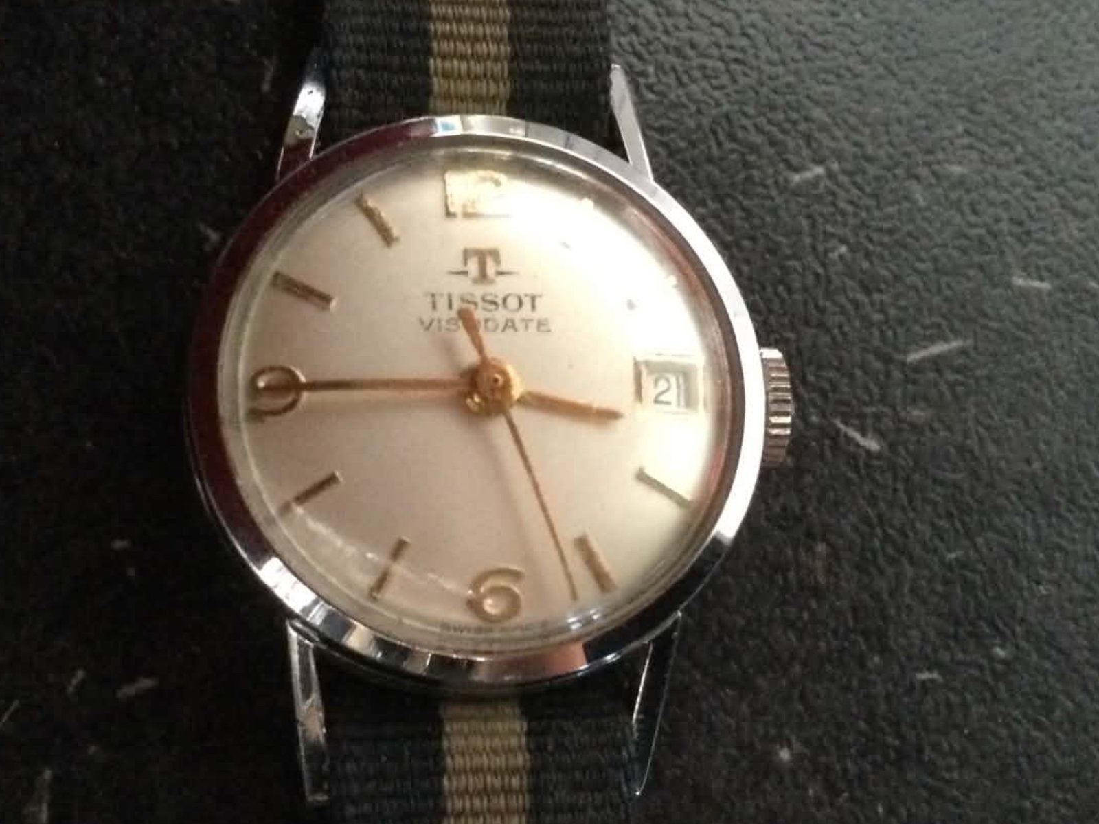 Tissot Visodate dameshorloge uit 1950/60 werkt €150, Handtassen en Accessoires, Horloges | Antiek, Ophalen of Verzenden