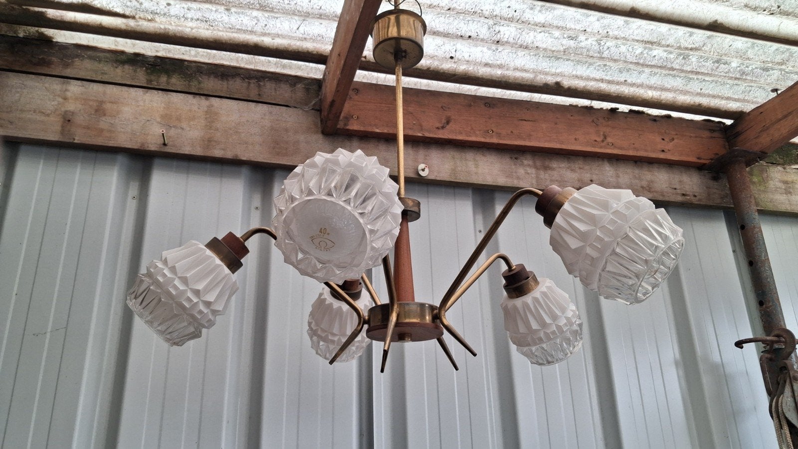 vintag retro luster, luchter., Ophalen