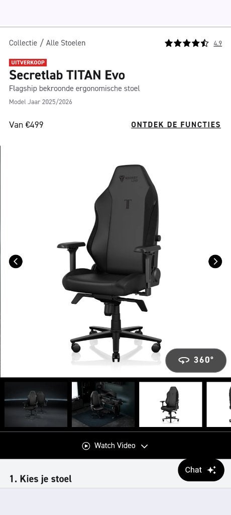 Gamestoel Secretlab, Ophalen, Nieuw