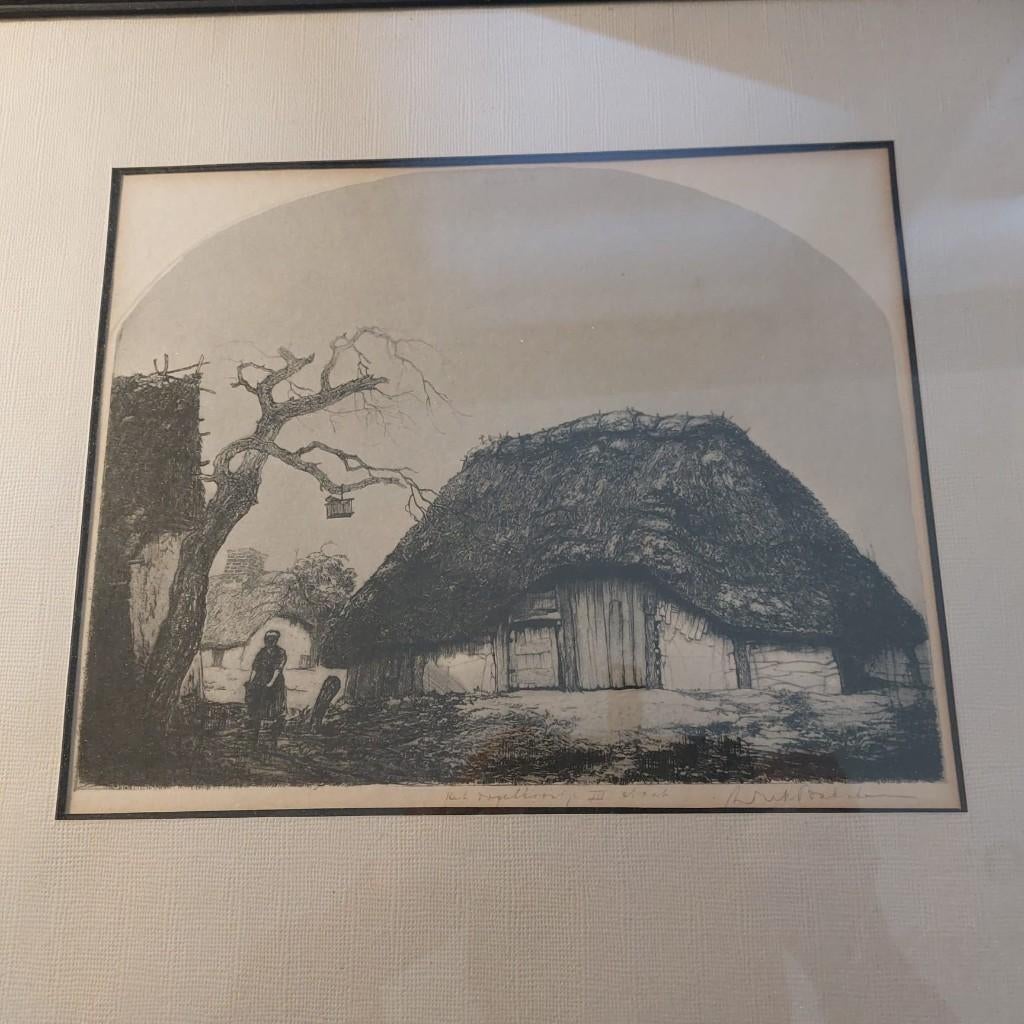 Dirk Baksteen -etsen Vogelkooitje en In de Kempen, Ophalen