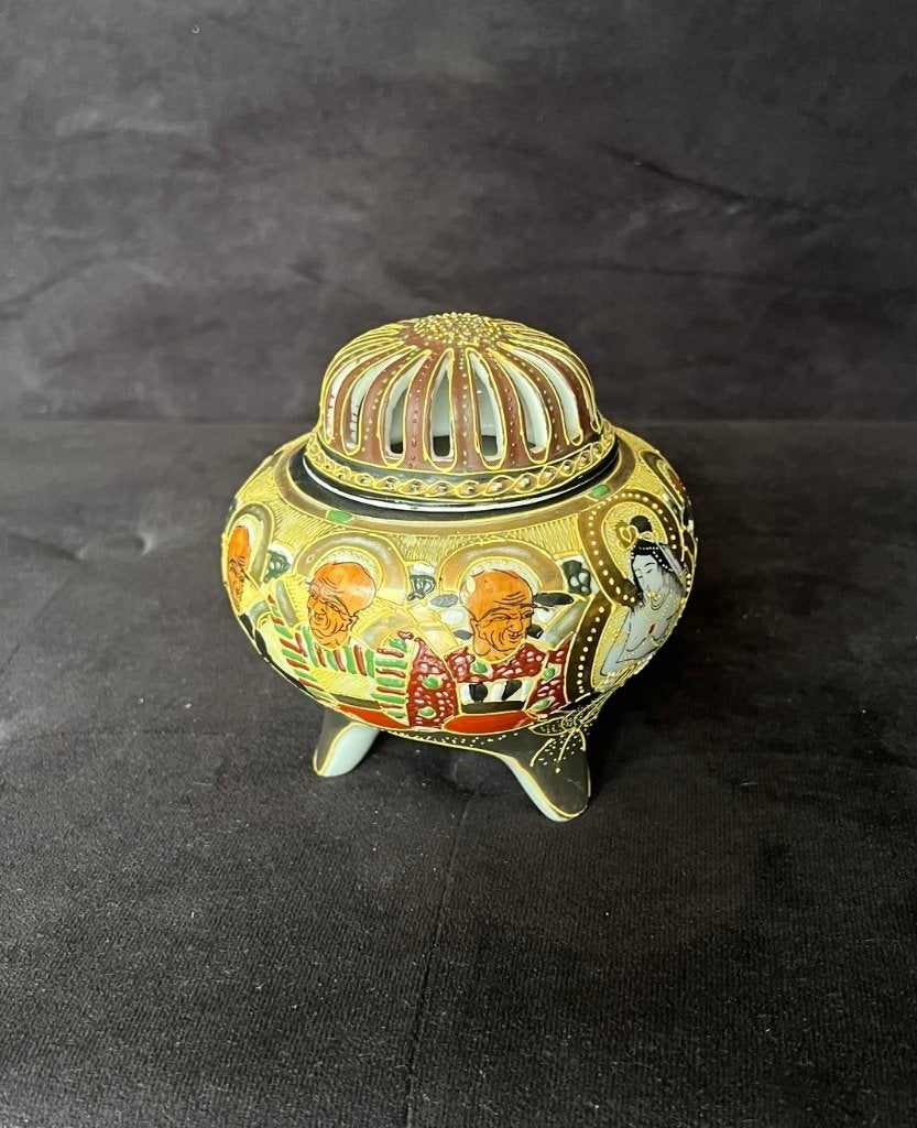 Brûle-parfum Koro Japonais en porcelaine Kutani, Enlèvement ou Envoi