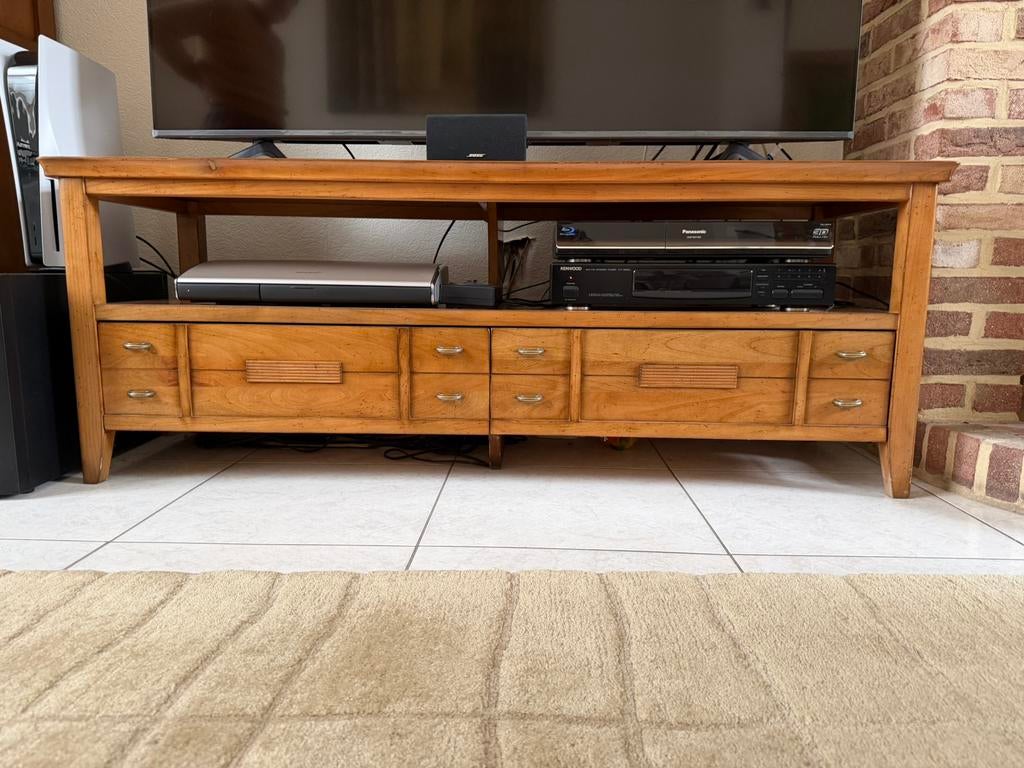 TV-meubel kerselaar, Huis en Inrichting, Kasten |Televisiemeubels, Ophalen, Gebruikt, 100 tot 150 cm, Oud-Vlaams