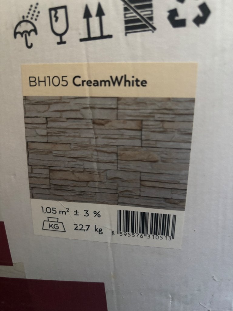 Steenstrips cream white, Doe-het-zelf en Bouw, Metselstenen, Ophalen, Nieuw, Overige typen