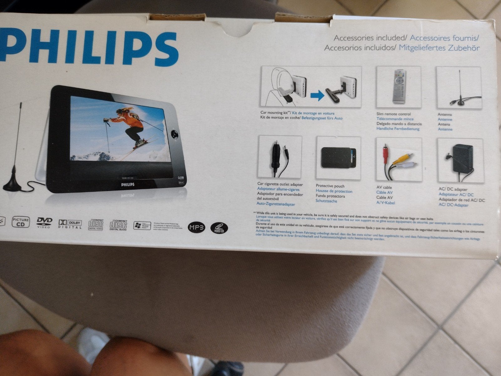 Philips draagbare DVD speler PET835/00, Audio, Tv en Foto, Ophalen, Philips