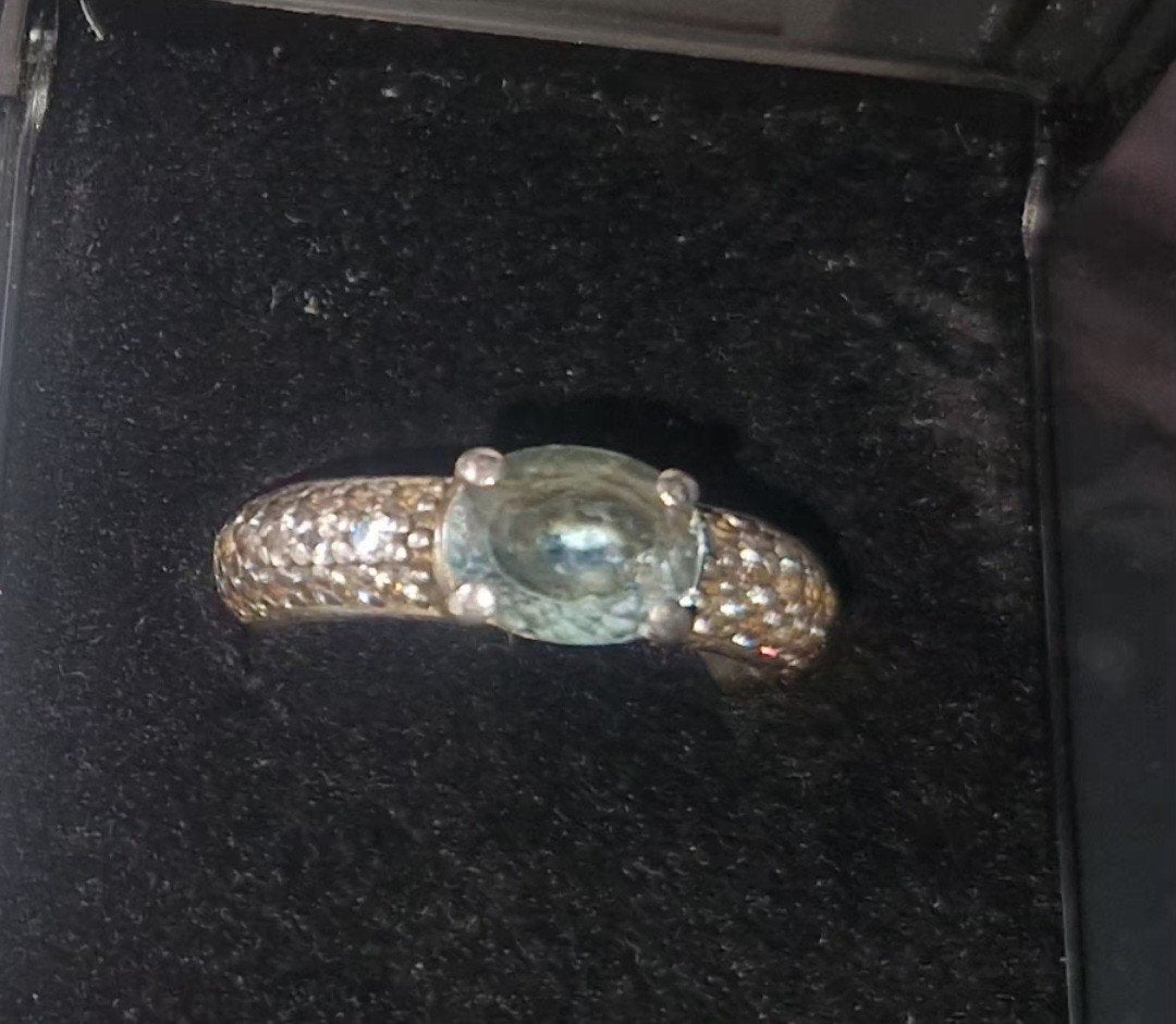 Bague Esprit Argent massif(7g) & vrai Saphir  naturel 18mm, Bijoux, Sacs & Beauté, Bagues, Enlèvement, Bleu, Argent