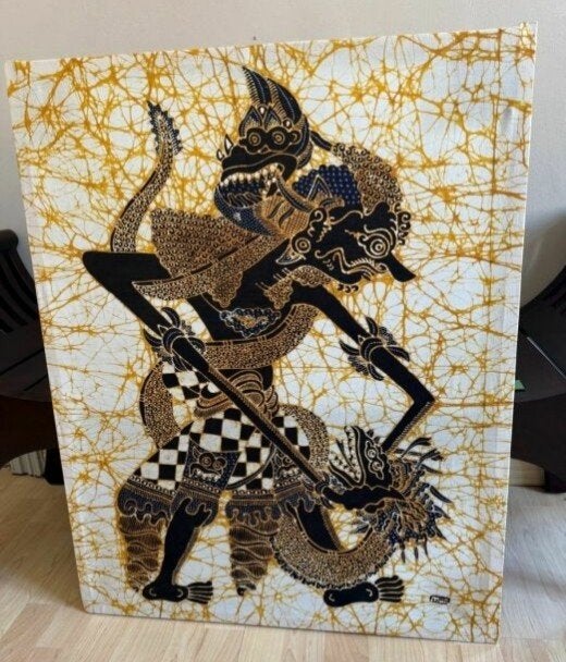 Batik Indonesia 4 différents, Antiquités & Art, Fait main, Décoration murale, Indonésie, Enlèvement