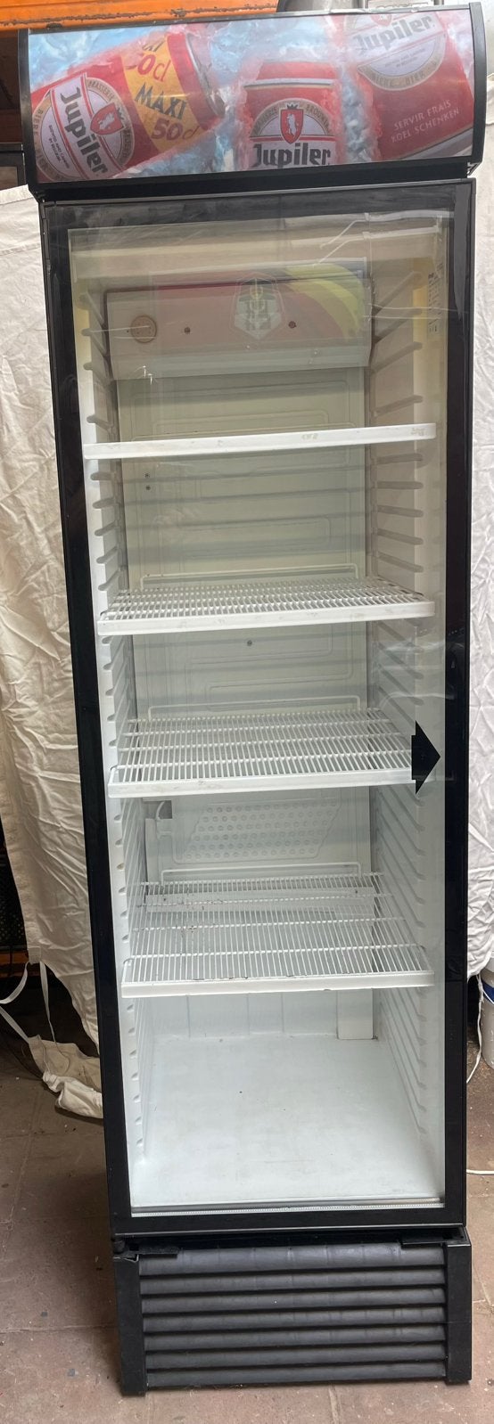 Zwarte julpiler koelkast met glazendeur, Verzamelen, Biermerken, Ophalen, Jupiler