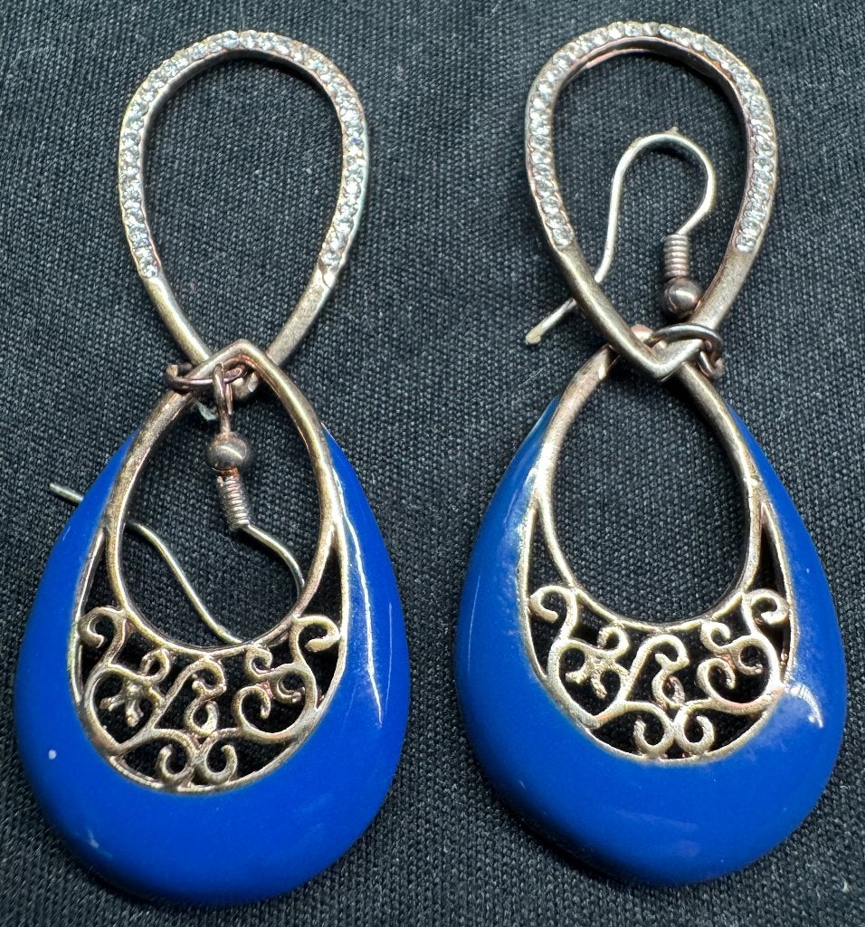Paire de Boucles d'Oreilles Vintage 1960, Bijoux, Sacs & Beauté, Bijoux anciens, Enlèvement ou Envoi, Autres matériaux, Boucles d'oreilles