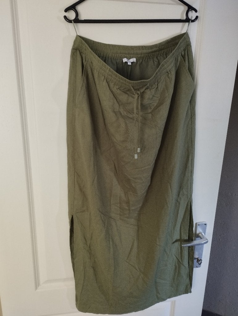 Groene linnen rok maat 44, Kleding | Dames, Ophalen, Nieuw, Maat 42/44 (L), Sora