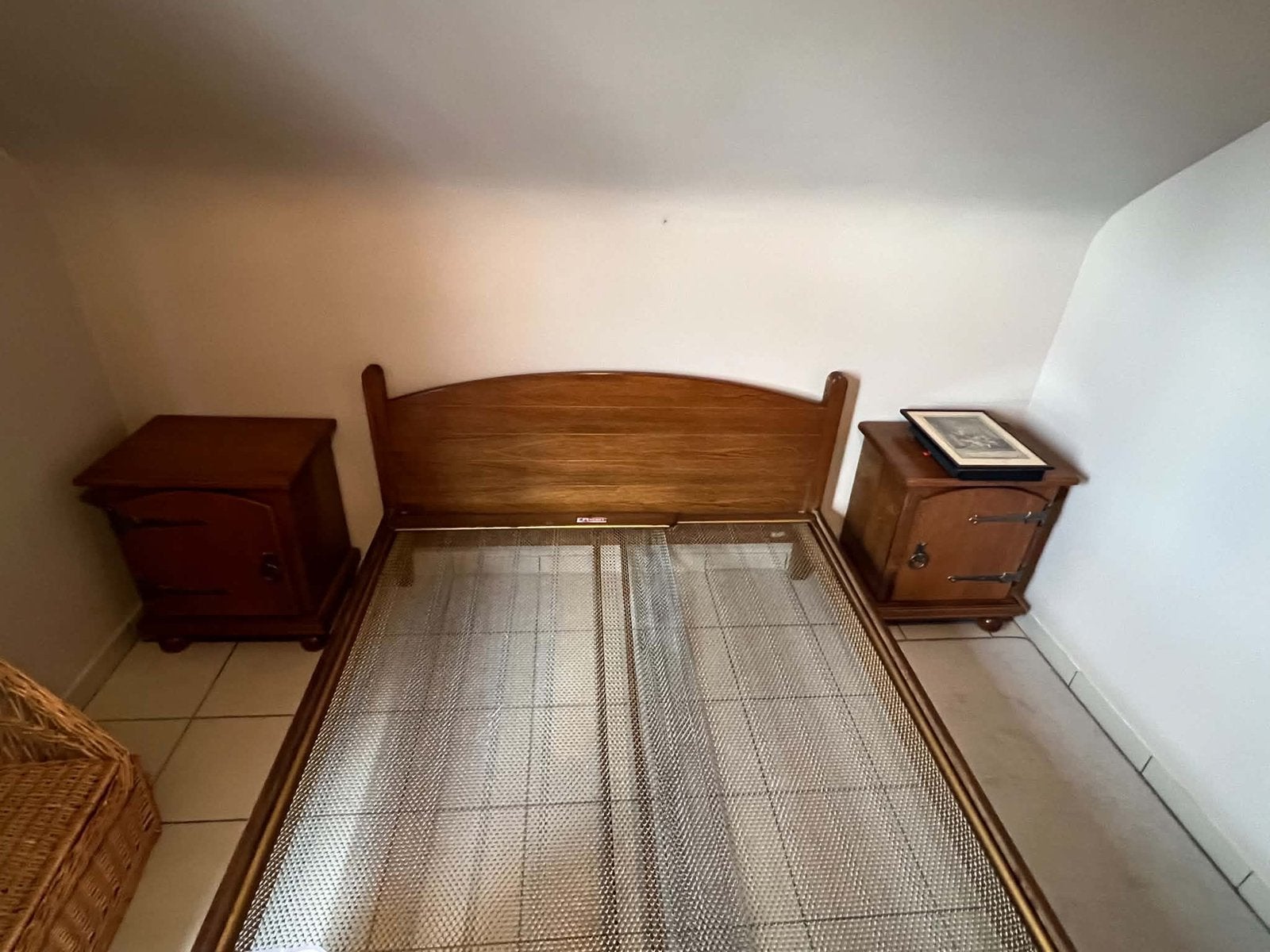 Volledige vintage eikenhouten slaapkamer, bruin., Ophalen, Bruin