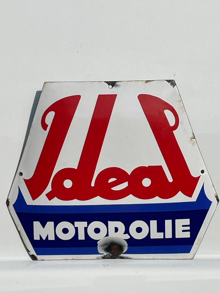 Garage bord emaille Motorolie, Verzamelen, Ophalen of Verzenden, Reclamebord