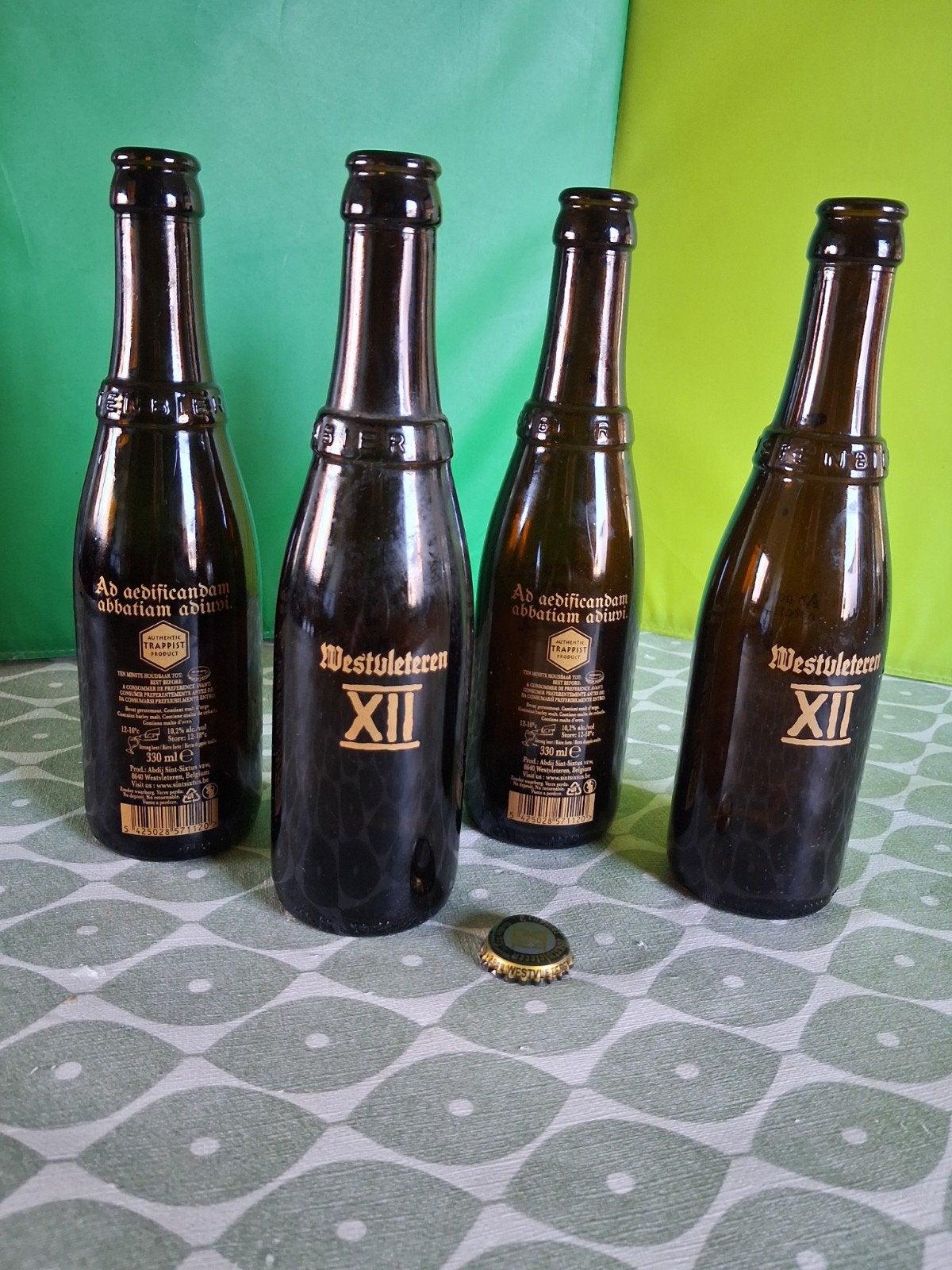 4 lege westvleteren XII flesjes, Verzamelen, Ophalen, Gebruikt, Flesje(s), Overige merken