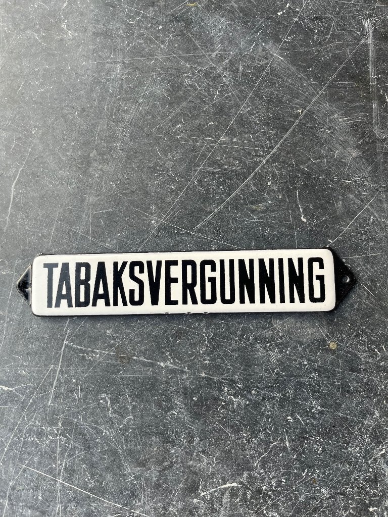 Tabaksvergunning emalle reclamebord, Verzamelen, Ophalen, Reclamebord