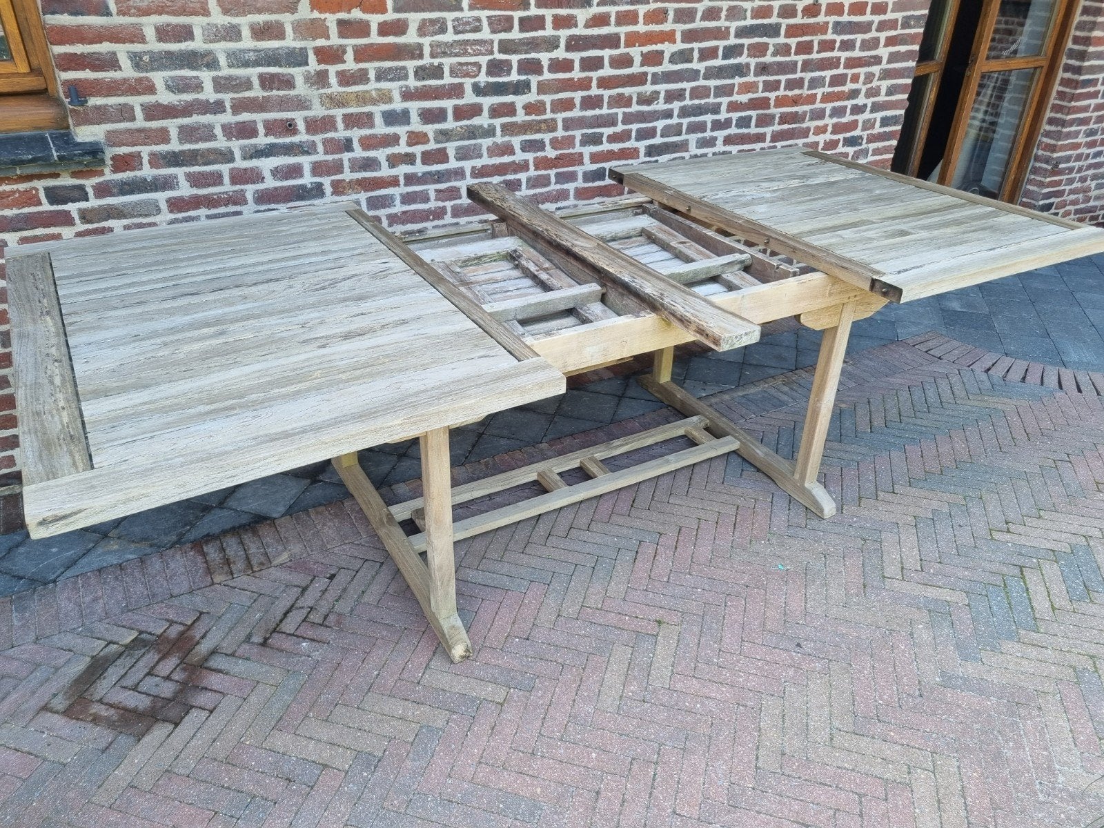Teak tuintafel Verlengbaar ART:115/26.2, Tuin en Terras, Tuintafels, Ophalen, Gebruikt, ., .
