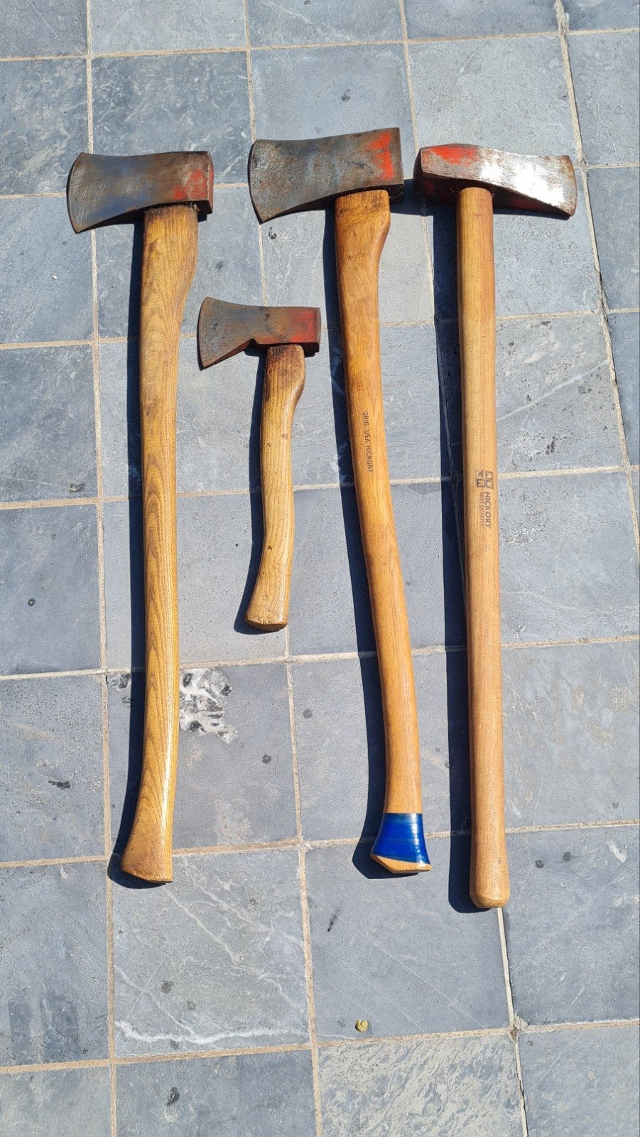 semi professionele bijlen en kliefhamer MERK USA HICKORY, Jardin & Terrasse, Outils à main, Enlèvement, Utilisé, Hache, ORIG USA HICKORY