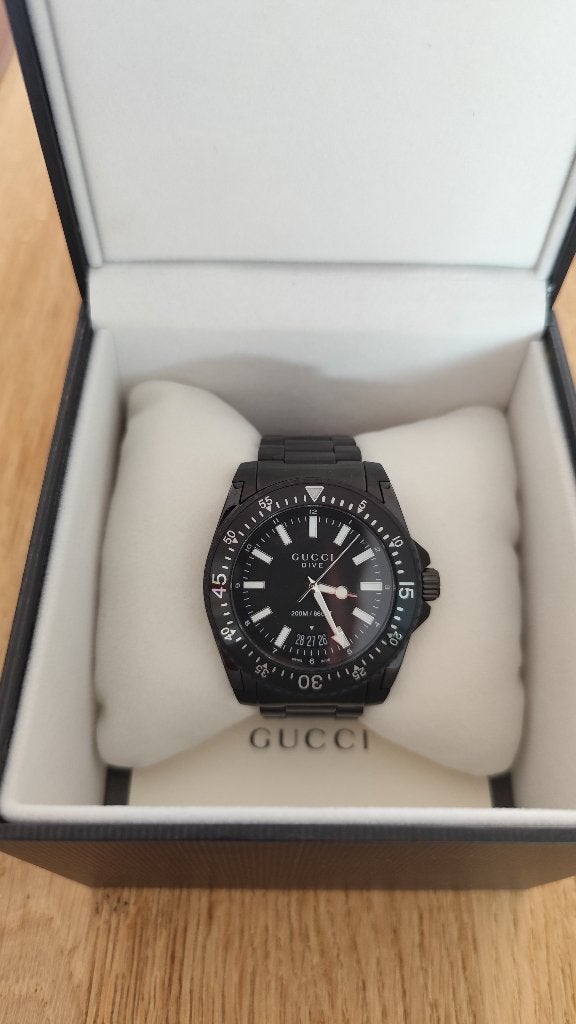 Gucci Dive, Handtassen en Accessoires, Horloges | Heren, Overige merken, Staal, Staal, Polshorloge