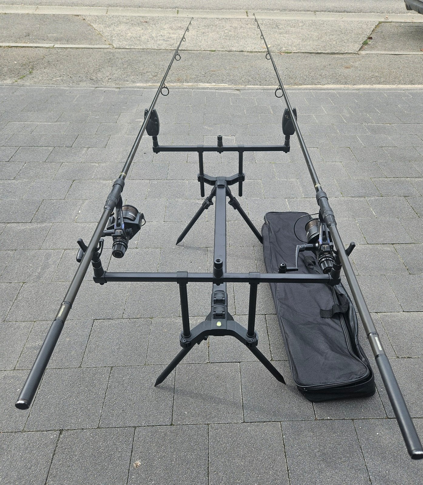 Complete set Shimano karpers, Watersport en Boten, Hengelsport | Karpervissen, Ophalen, Complete set