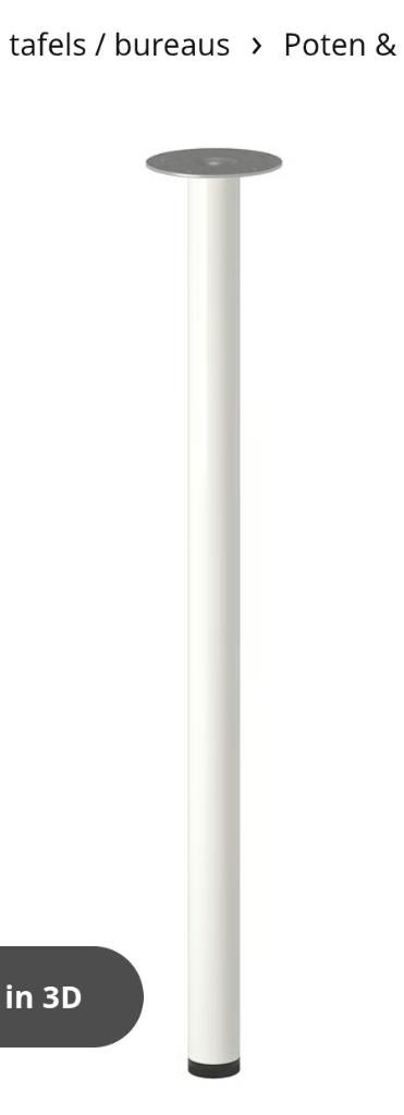 Tafelpoten lichtgrijs 4 stuks, Maison & Meubles, Pièces pour table, Pied de table, Rond, 50 à 100 cm, Comme neuf