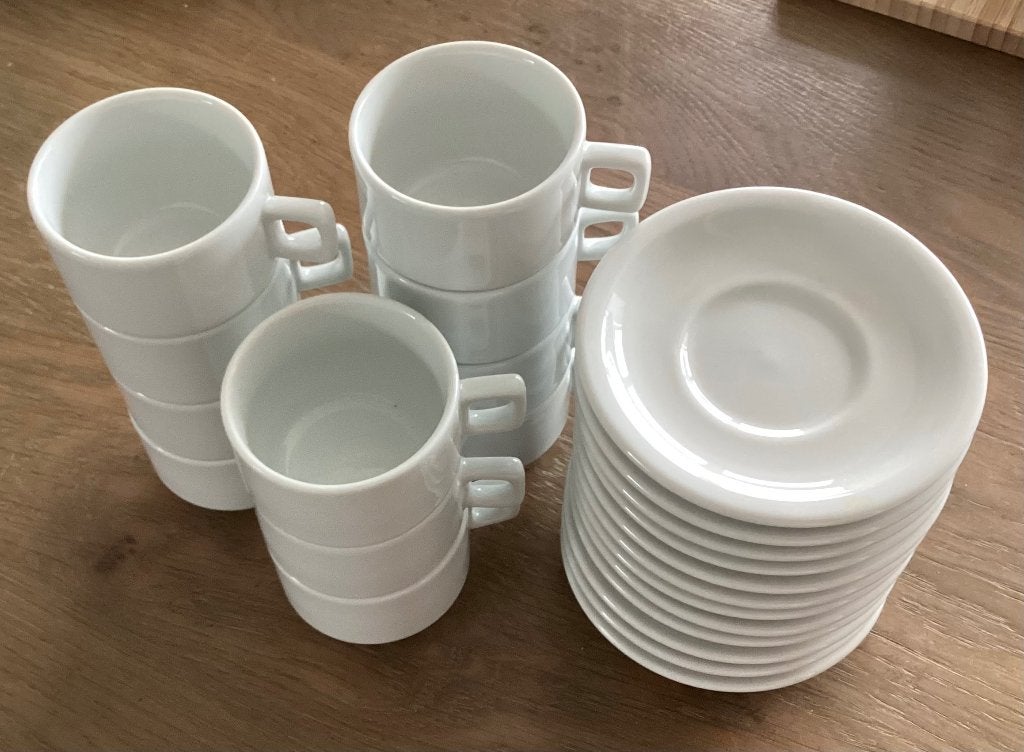 Mini koffieserviesje, Huis en Inrichting, Keuken | Servies, Ophalen, Zo goed als nieuw, Modern, Aardewerk