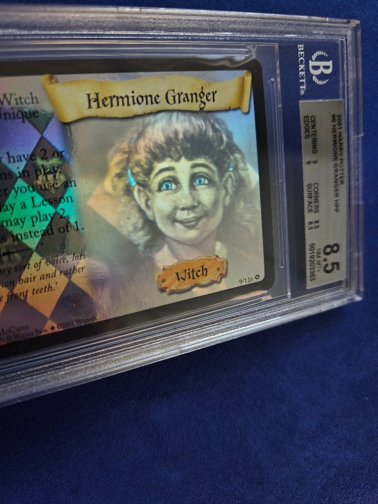 2001 WotC Harry Potter – Hermione Granger 9/116 | BGS 8.5, Verzamelen, Harry Potter, Ophalen of Verzenden, Zo goed als nieuw, Overige typen