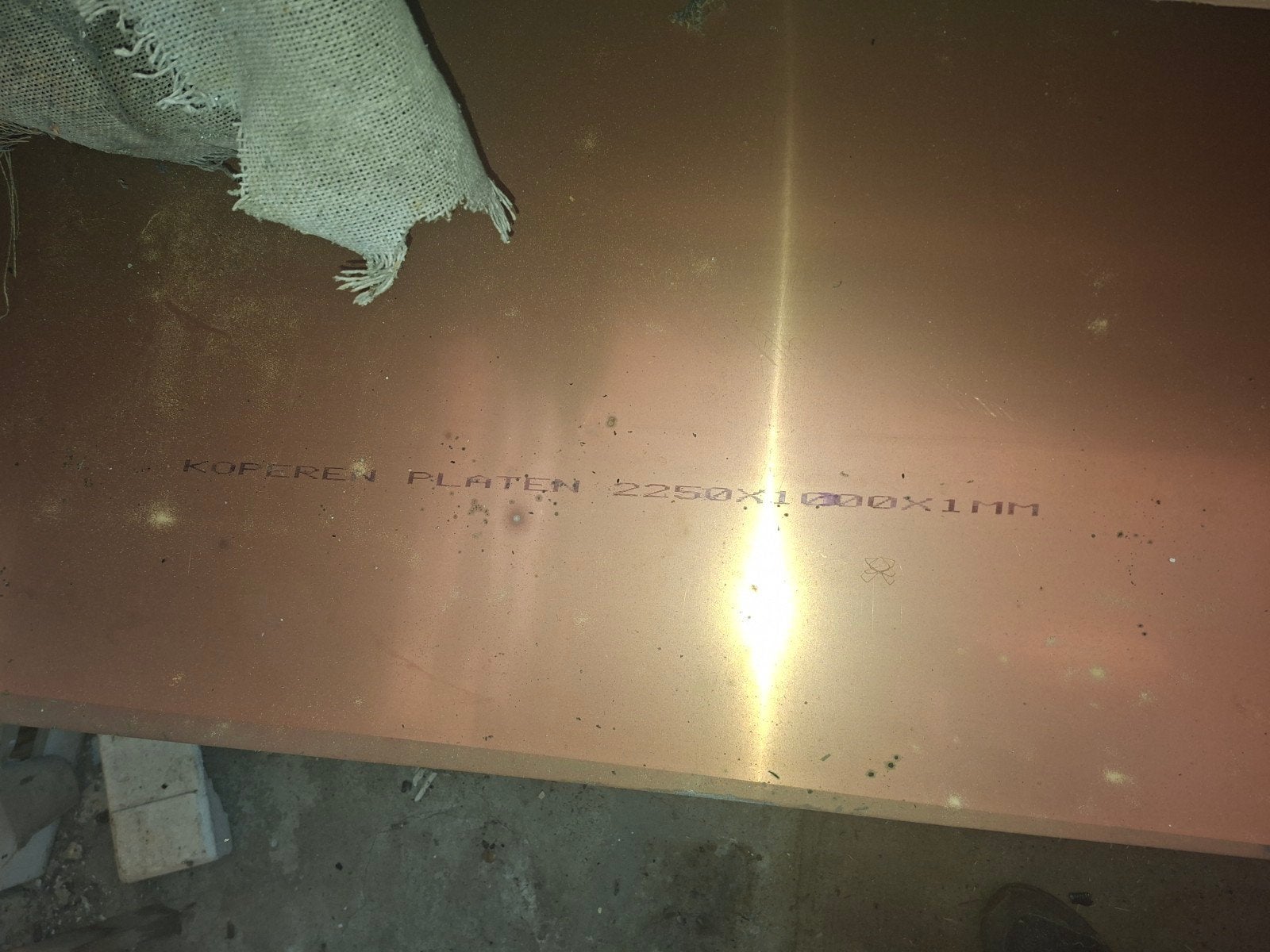 plaque de cuivre de 1 mm d'épaisseur, Bricolage & Construction, Plaques & Panneaux, Enlèvement, Neuf, Autres matériaux, Moins de 20 mm