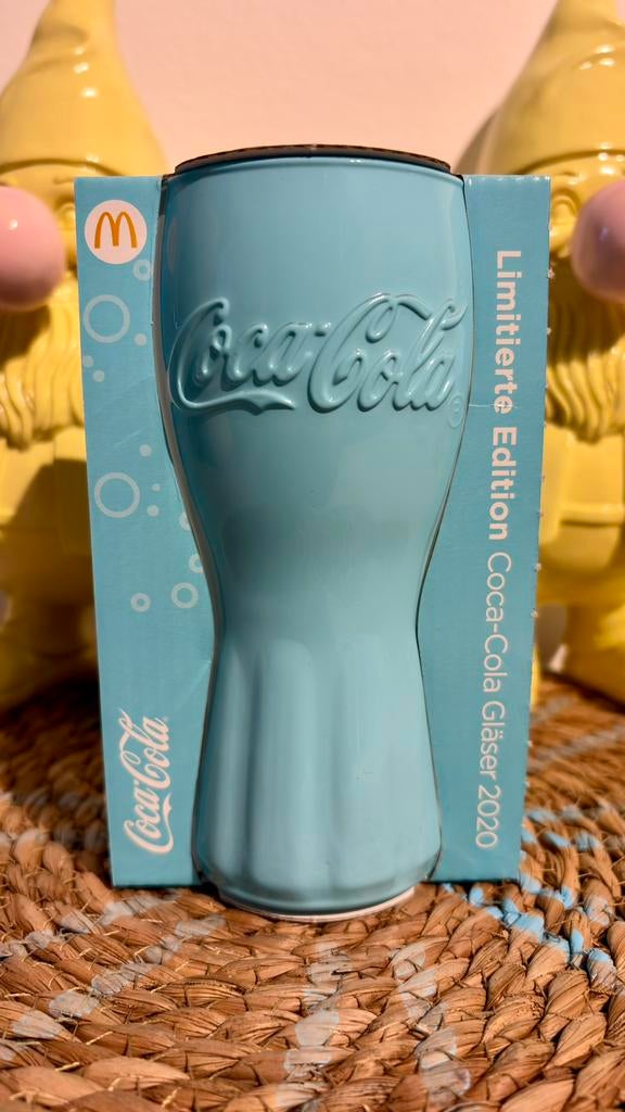 Verre Coca-Cola McDonald's 2020 - Turquoise Opaque, Collections, Verres & Petits Verres, Neuf, Verre à soda, Enlèvement