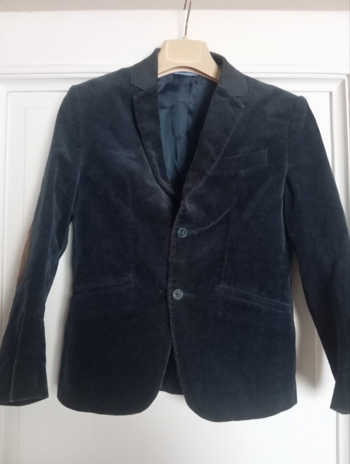 BOSS donkerblauwe blazer in ribfluweel, maat 138 - 10, Ophalen of Verzenden, Nieuw, Boss