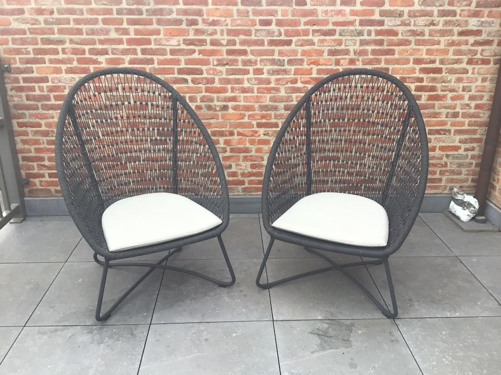 2 Loungestoel van Jati Kebon, Ophalen, Zo goed als nieuw, Overige materialen