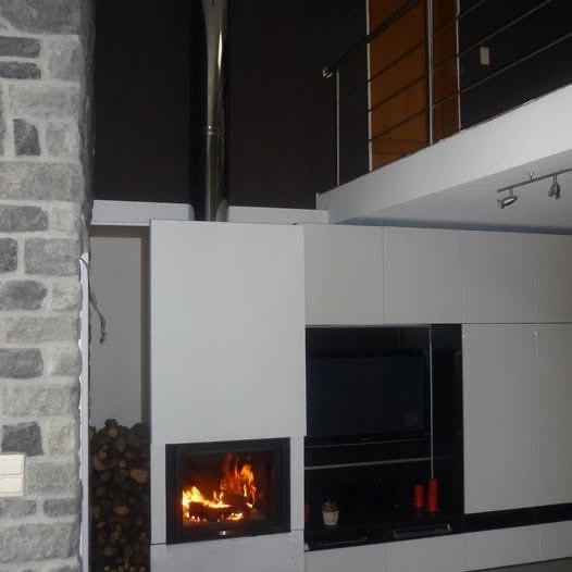 Chauffage - Chaudière bois type poêle à bois insert, Encastré, Enlèvement, Utilisé, Bois