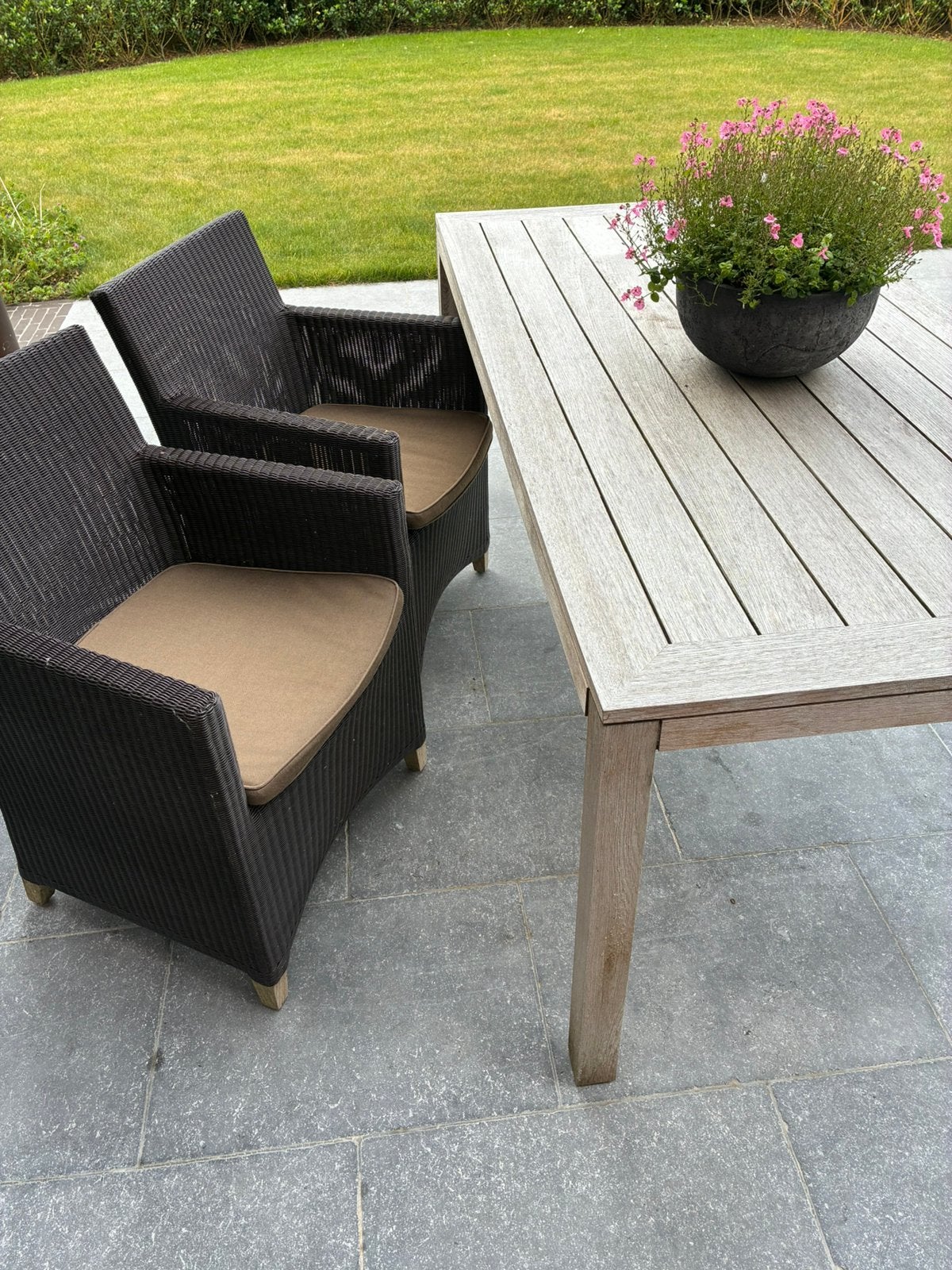 Tuintafel, Tuin en Terras, Zo goed als nieuw, Tuinset, Hout, Ophalen