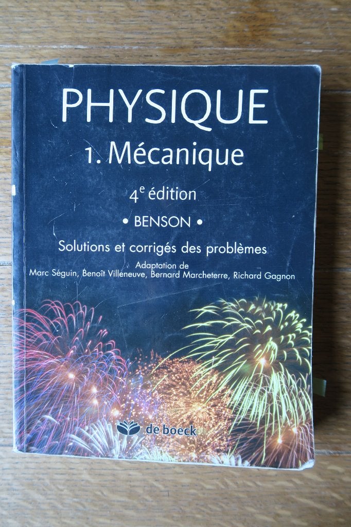 Livre "Physique 1. Mécanique" pour étudiant universitaire, Enlèvement, Utilisé, Benson