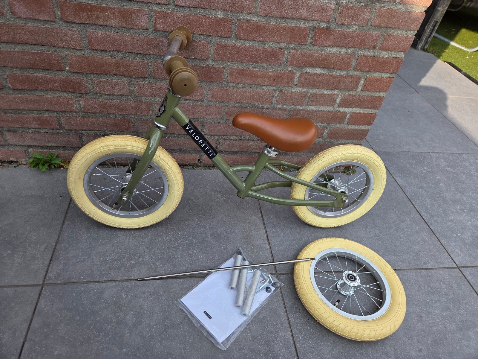 Veloretti Twee Drie wieler Loopfiets Groen Zo goed als nieuw, Enlèvement, Comme neuf, Veloretti